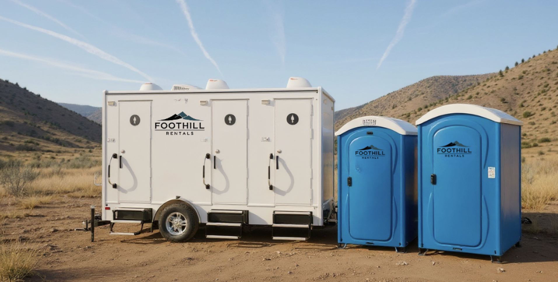 Foothill Rentals portable restroom trailer