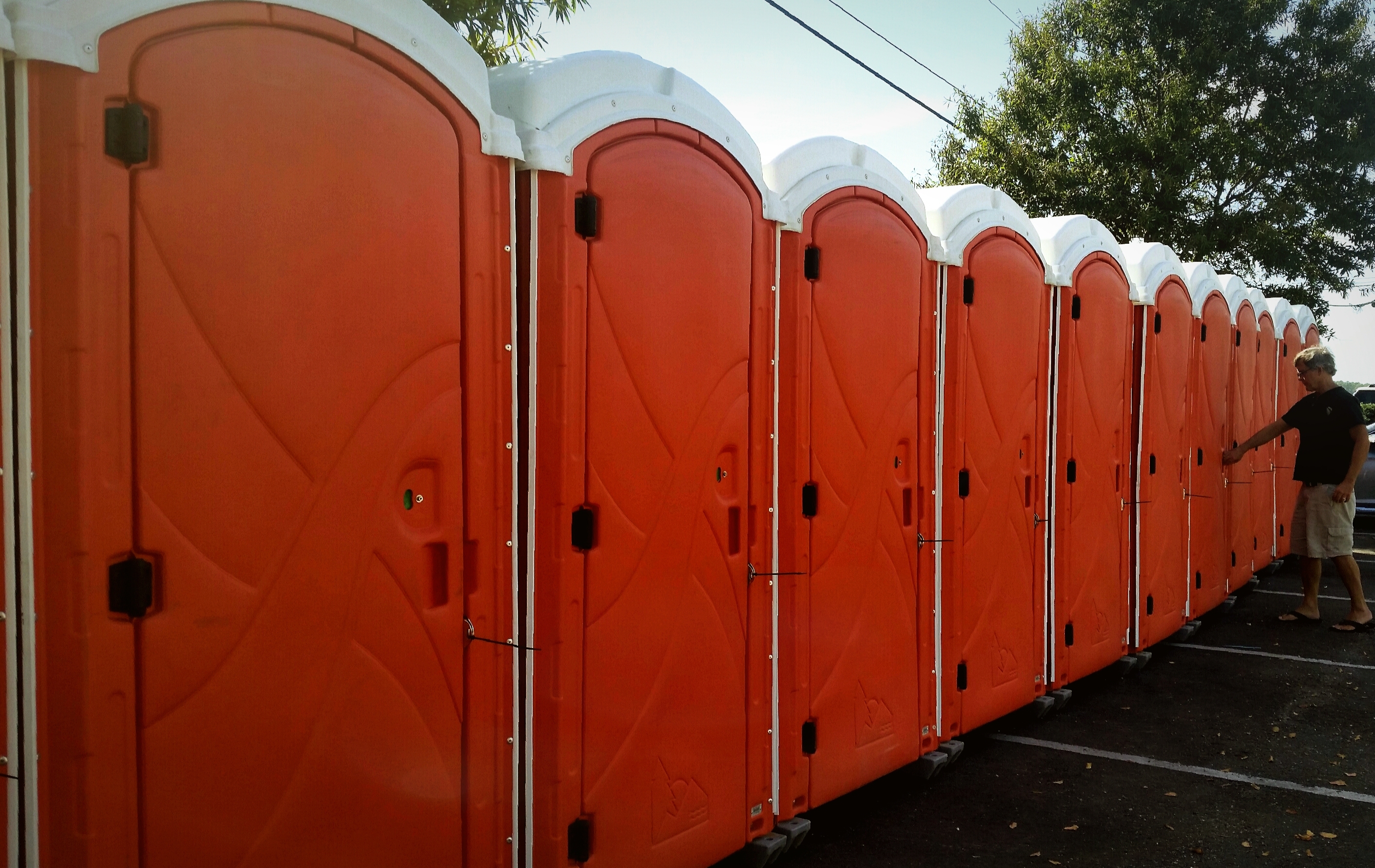 Clean portable restrooms maintained to our high standards